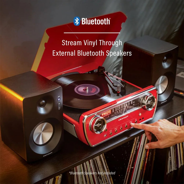 Crosley Powel 7-in-1 Record Player with Bluetooth, CD Player & FM Radio