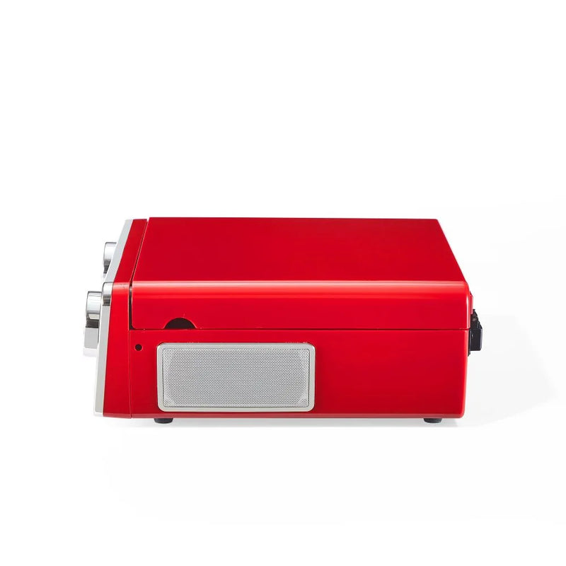 Crosley Powel 7-in-1 Record Player with Bluetooth, CD Player & FM Radio (Red)