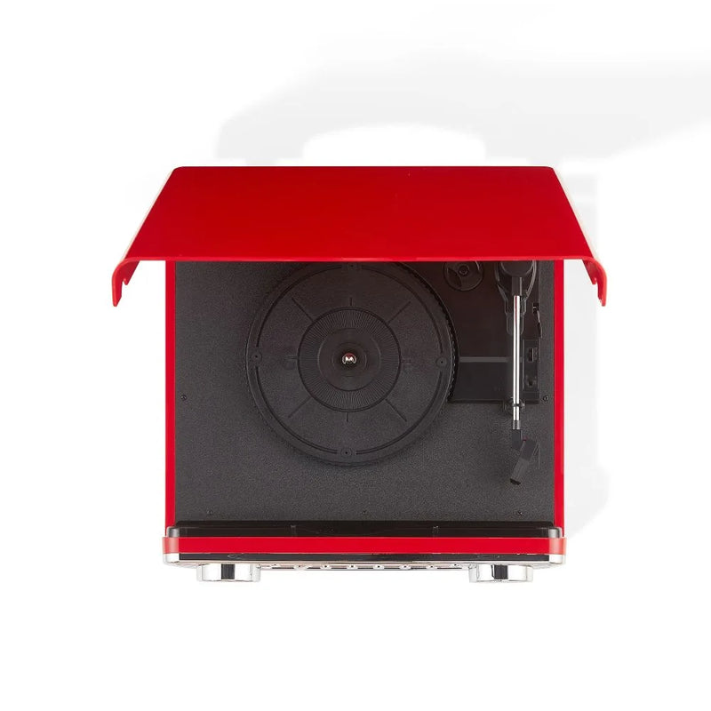 Crosley Powel 7-in-1 Record Player with Bluetooth, CD Player & FM Radio (Red)