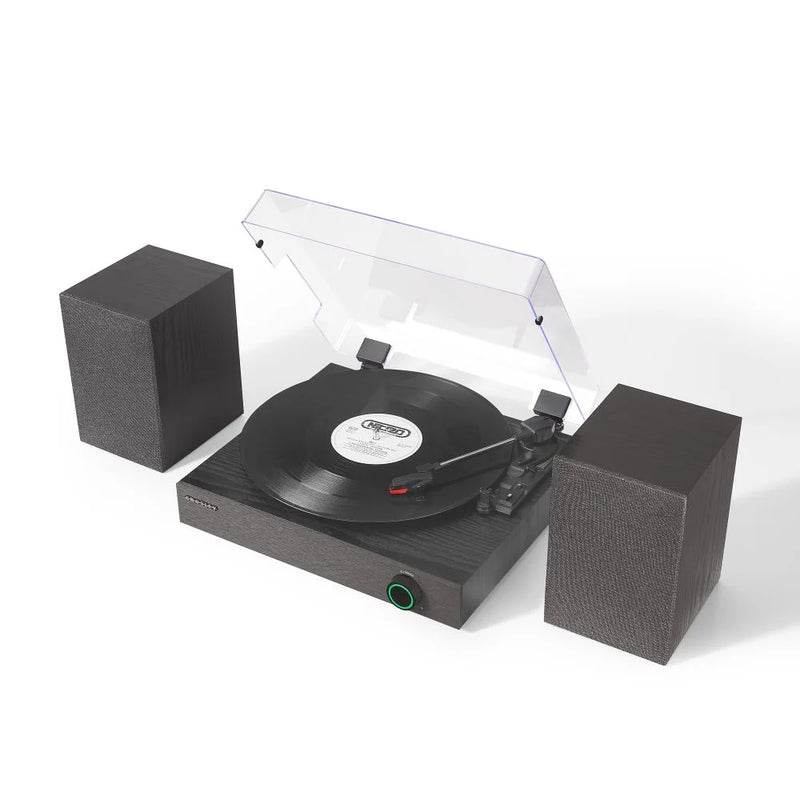 Crosley Zane Bluetooth Record Player with DAB Radio & Stereo Speakers - Black