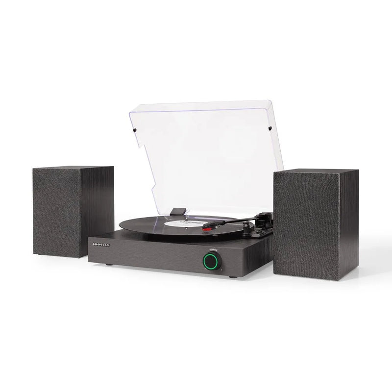 Crosley Zane Bluetooth Record Player with DAB Radio & Stereo Speakers - Black