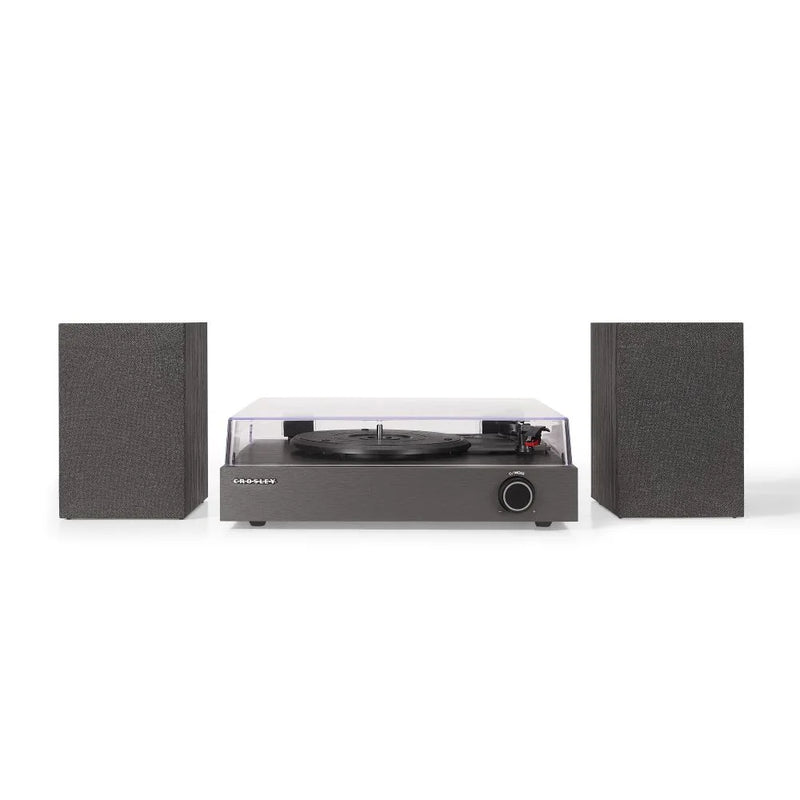 Crosley Zane Bluetooth Record Player with DAB Radio & Stereo Speakers - Black