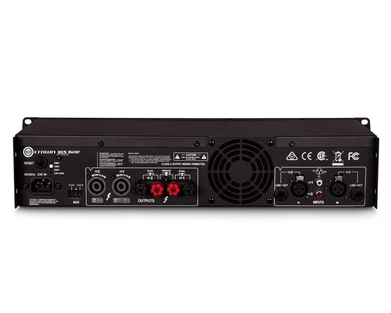 Crown XLS 1502 DriveCore 2 Power Amplifier with DSP – 2 x 525W @ 4Ω