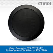 Cloud Contractor CVS-C53TB 5.25" Ceiling Speaker (Black) 8ohm / 40W / 100V