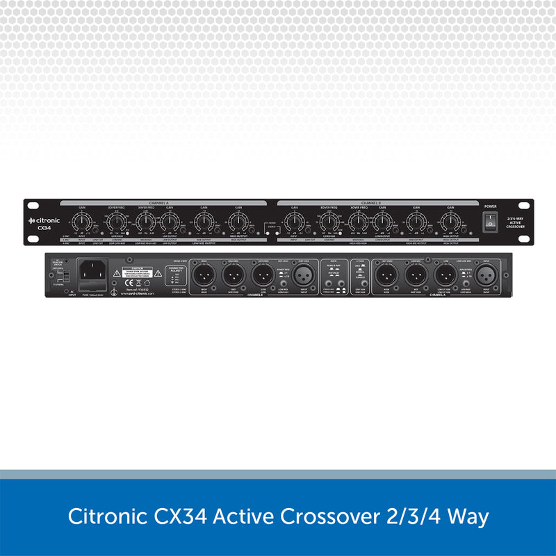 Citronic CX34 Active Crossover 2/3/4 Way
