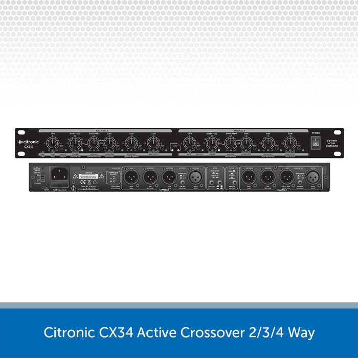 Citronic CX34 Crossover Attivo 2/3/4 Vie - Per Sistemi Audio Professionali - Foto 13