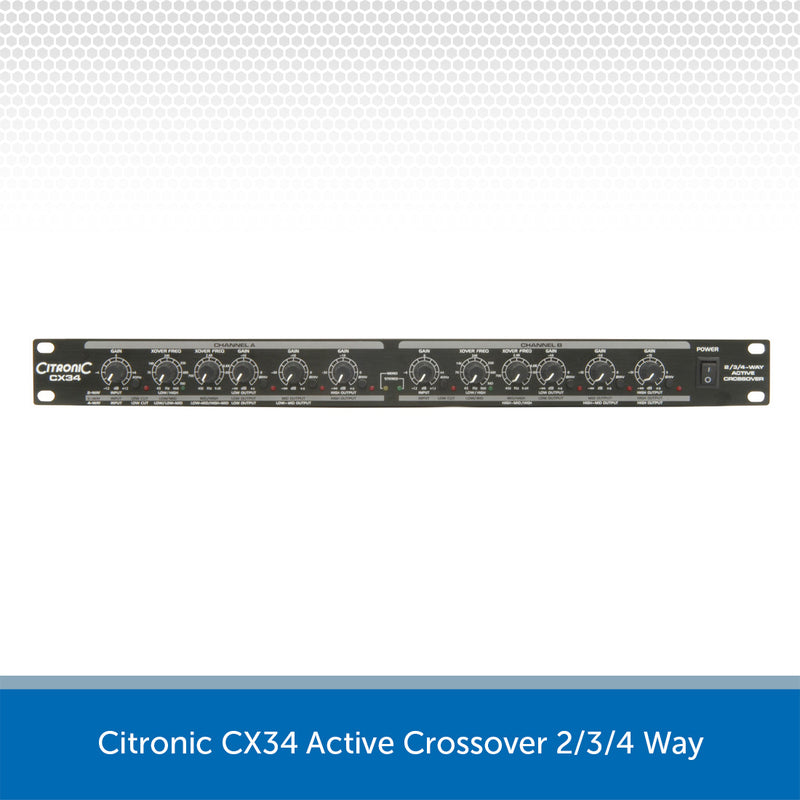 Citronic CX34 Active Crossover 2/3/4 Way