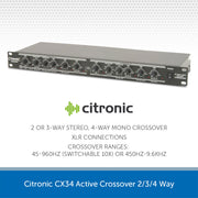 Citronic CX34 Active Crossover 2/3/4 Way