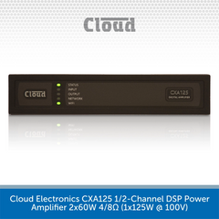 Cloud Electronics CXA125 1/2-Channel DSP Power Amplifier 2x60W 4/8Ω (1x125W @ 100V)