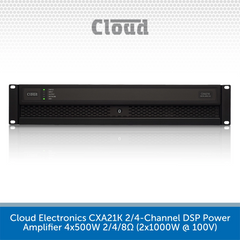 Cloud Electronics CXA21K 2/4-Channel DSP Power Amplifier 4x500W 2/4/8Ω (2x1000W @ 100V)
