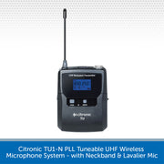Citronic TU1-N PLL Tuneable UHF Wireless Microphone System on a white background