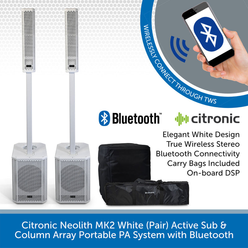 Citronic Neolith MK2 White (Pair)