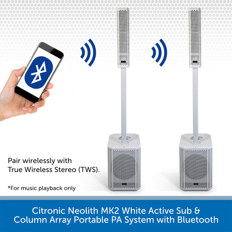 Citronic Neolith MK2 White (Pair) TWS