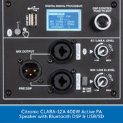 Citronic CLARA-12A Settings