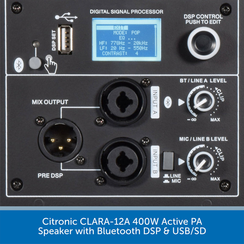 Citronic CLARA-12A Settings