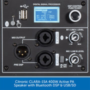Citronic CLARA-15A Settings
