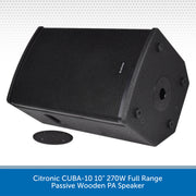 Citronic CUBA-10 10" 270W Full Range Passive Wooden PA Speaker