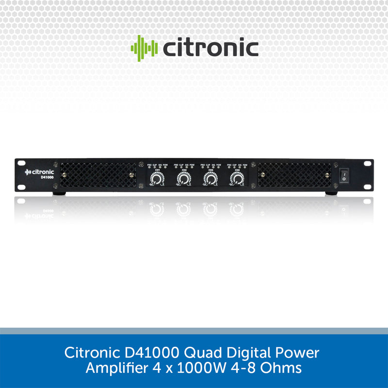 Citronic D41000 Quad Digital Power Amplifier on a white background