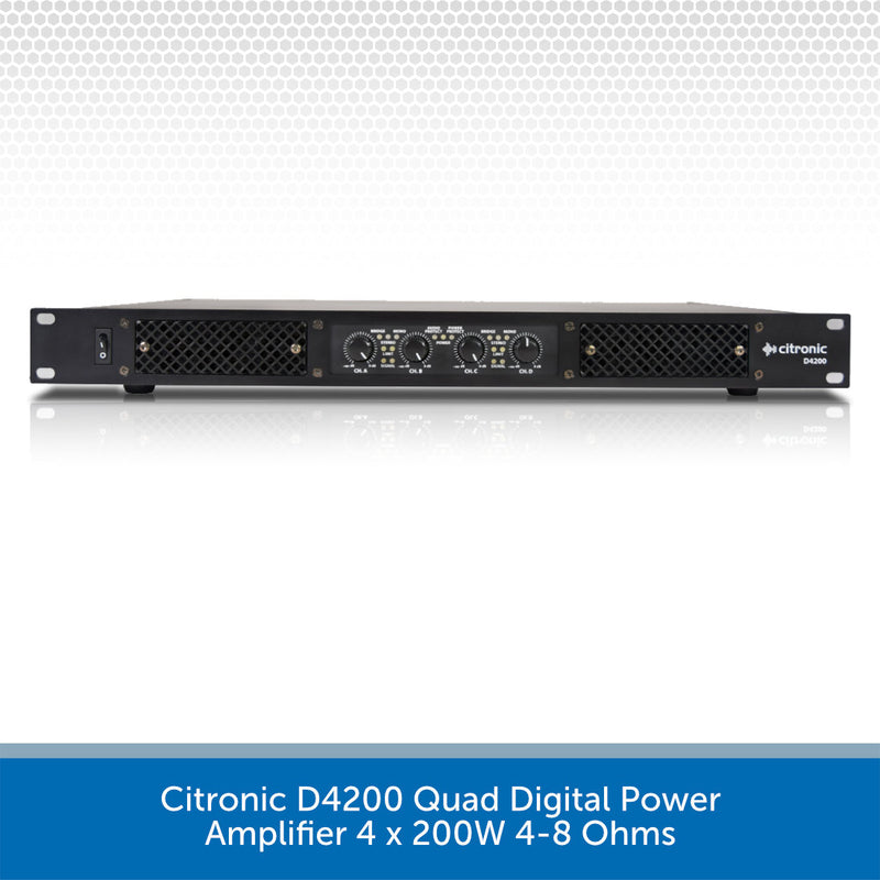 Citronic D4200 Quad Digital Power Amplifier 4 x 200W 4-8 Ohms