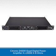 Citronic D4200 Quad Digital Power Amplifier 4 x 200W 4-8 Ohms