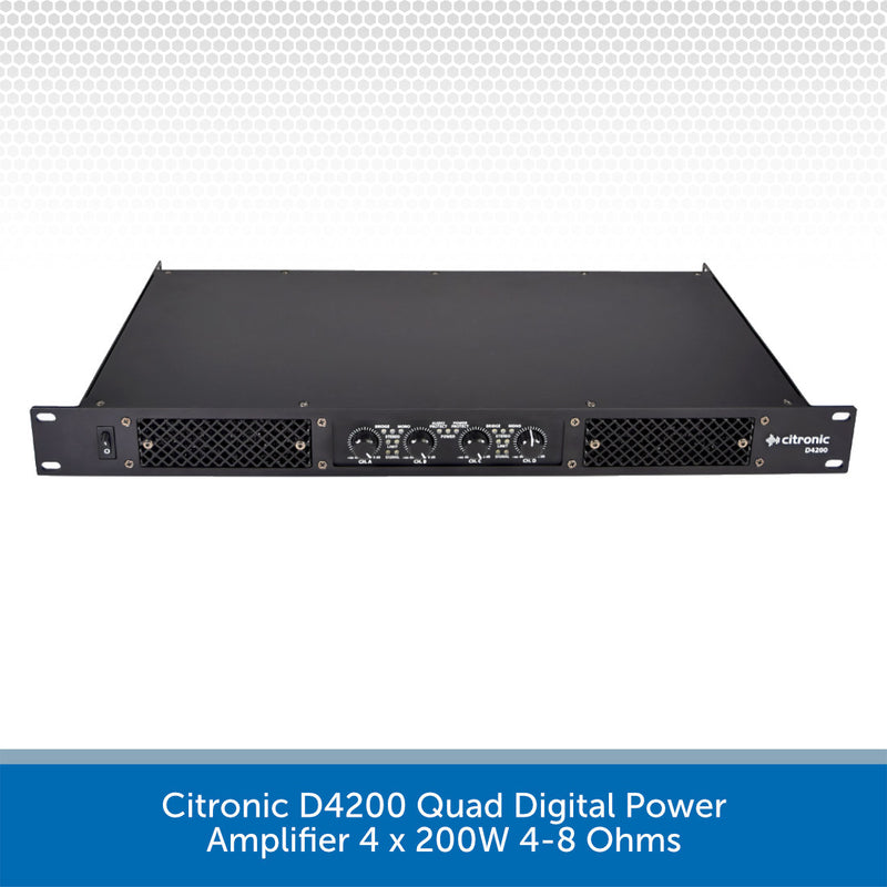Citronic D4200 Quad Digital Power Amplifier 4 x 200W 4-8 Ohms