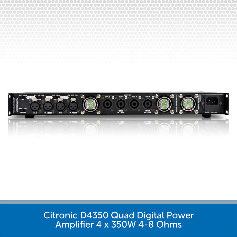 Citronic D4350 Quad Digital Power Amplifier 4 x 350W 4-8 Ohms