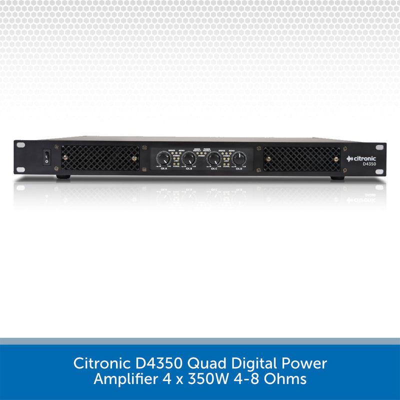 Citronic D4350 Quad Digital Power Amplifier 4 x 350W 4-8 Ohms
