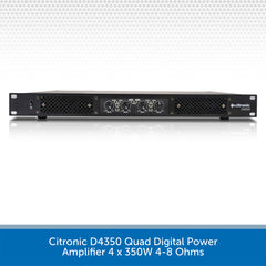 Citronic D4350 Quad Digital Power Amplifier 4 x 350W 4-8 Ohms