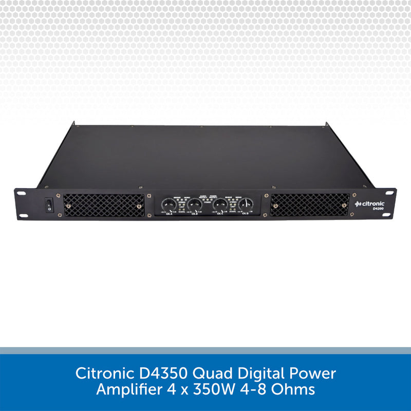 Citronic D4350 Quad Digital Power Amplifier 4 x 350W 4-8 Ohms