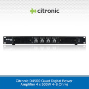 Citronic D4500 Quad Digital Power Amplifier on a white background with Citronic logo.