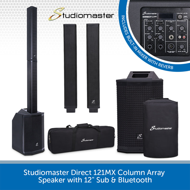 Studiomaster Direct 121MX Column Array Speaker with 12" Sub & Bluetooth