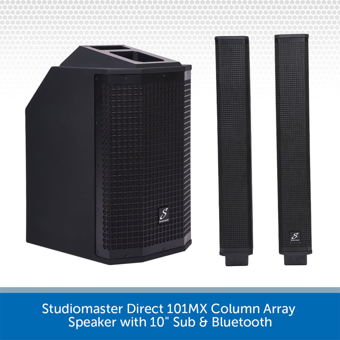 Studiomaster Direct 101MX Column Array Speaker with 10" Sub & Bluetooth