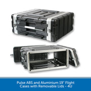 Pulse ABS and Aluminium 19" Flight Cases with Removable Lids