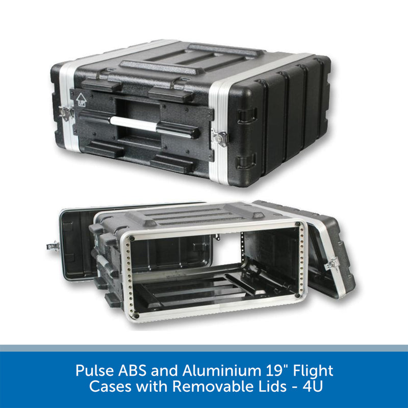 Pulse ABS and Aluminium 19" Flight Cases with Removable Lids