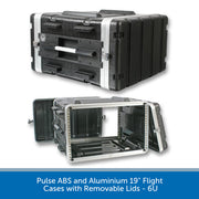Pulse ABS and Aluminium 19" Flight Cases with Removable Lids