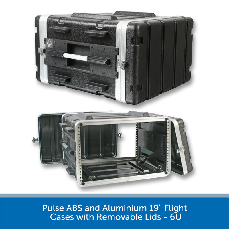 Pulse ABS and Aluminium 19" Flight Cases with Removable Lids