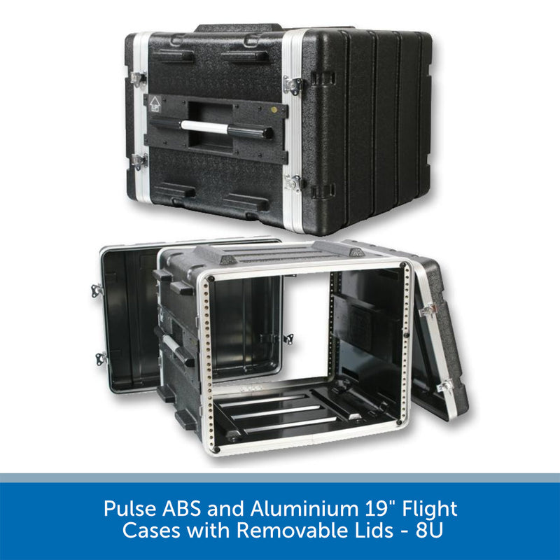 Pulse ABS and Aluminium 19" Flight Cases with Removable Lids