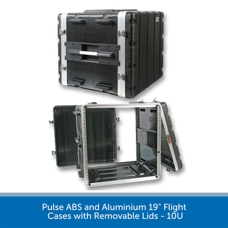 Pulse ABS and Aluminium 19" Flight Cases with Removable Lids