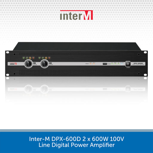 Inter-M DPX-600D 2 x 600W 100V Line Digital Power Amplifier on a white background