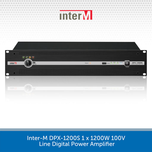 Inter-M DPX-1200S 1 x 1200W 100V Line Digital Power Amplifier on a white background