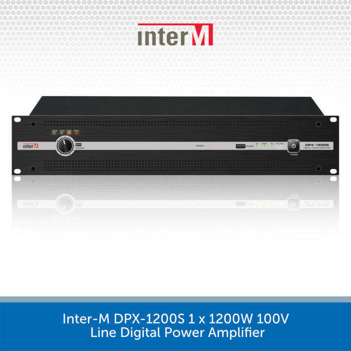 Inter-M DPX-1200S 1 x 1200W 100V Line Digital Power Amplifier on a white background