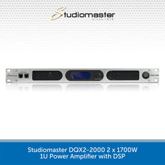 Studiomaster DQX2-2000 2 x 1700W 1U Power Amplifier with DSP