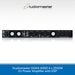 Studiomaster DQX4-6000 power amplifier on a white background with Studiomaster logo.