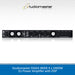 Studiomaster DQX4-8000 power amplifier on a white background with 'Studiomaster' branding.