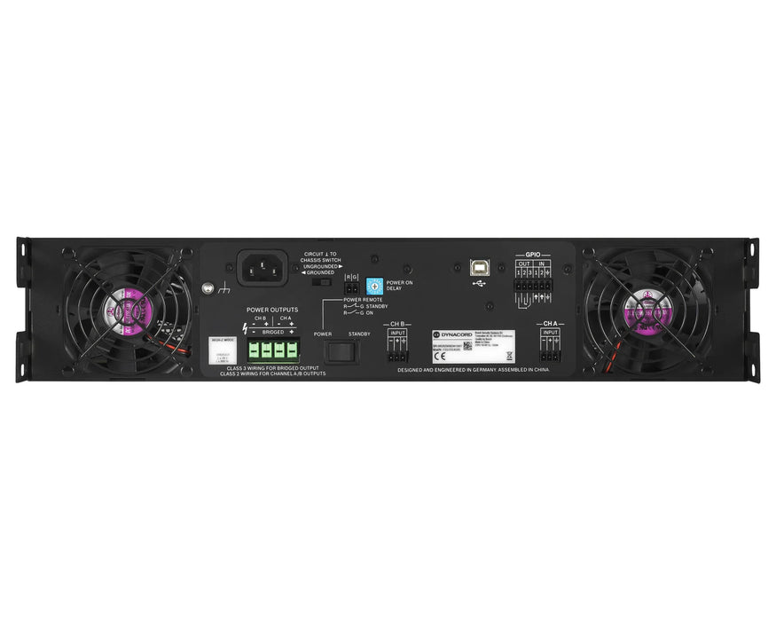 Dynacord C1300FDi 2 x 650W 2-Channel DSP Power Amplifier 2Ω / 4Ω / 8Ω / 100V