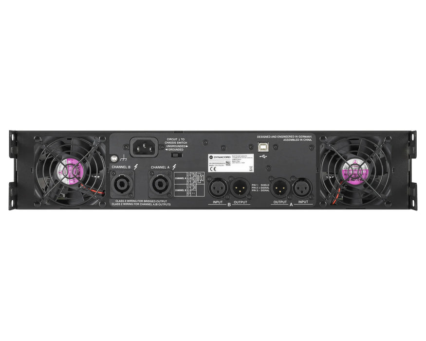 Dynacord L2800FD Live Series 2800W 2-Channel DSP Power Amplifier 2Ω / 4Ω / 8Ω