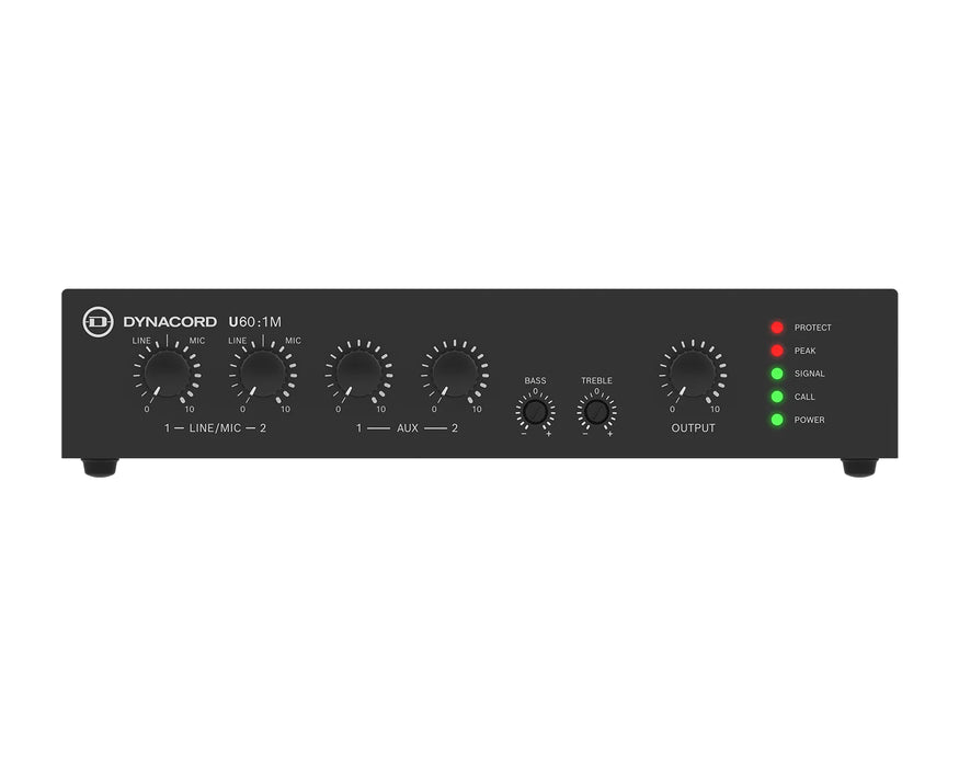Dynacord U60:1M 60W Half-Rack Mixer Amplifier 4Ω / 8Ω / 100V