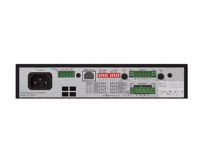 Dynacord V600:2 2-Channel 600W Power Amplifier 4Ω / 8Ω / 100V