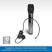 E-Audio B423AD | 100W Portable PA Speaker System with Bluetooth & Wireless Microphones