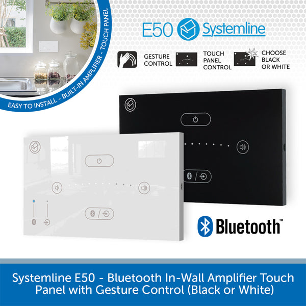 Systemline E50 Bluetooth In-Wall Amplifier Touch Panel Audio Volt